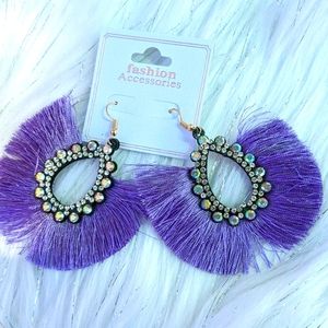 Tassel loop style earrings